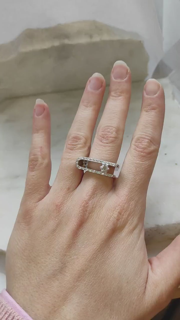 Ring in 18kt gold and diamonds