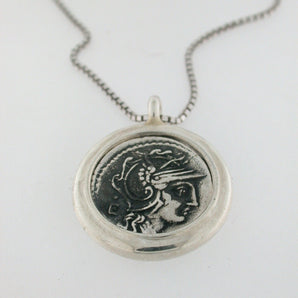 925‰ silver pendant with ROMAN COIN