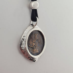 925‰ silver pendant with bronze ROMAN COIN