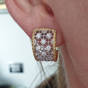 White Gold Earrings with Natural Diamonds