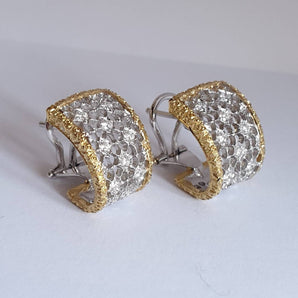 White Gold Earrings with Natural Diamonds